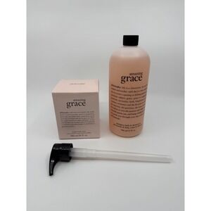 Philosophy Amazing Grace Shampoo Bath & Shower Gel 32 Oz + Body Cream Brand New
